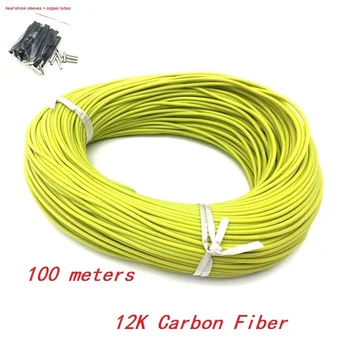 MINCO HEAT 100 m 12K 33Ohm Carbon Fiber Varme-Kabel, El-Ledning Landbrug Gulvvarme System med Termostat