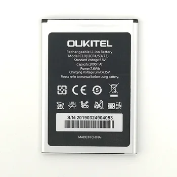 På Lager Oprindelige C 10 2000mAh Batteri Til Oukitel C10 Mobiltelefon NY Producere Høj Kvalitet Erstatning+Tracking Nummer