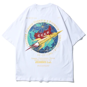 LACIBLE Jorden Raket Print T-Shirt Mænd Kvinder Oversize Hip Hop Streetwear Bomuld Toppe 2021SS Summer Harajuku kortærmet T-Shirt 5110