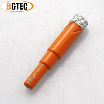 BGTEC 2stk Runde Skaft 12mm Vakuum Loddede diamant bor for ceramie fliser granit Tør bore bits diamant hulsav