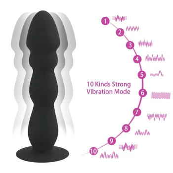 OLO Silikone Anal Plug Perle Dildo Vibrator Fjernbetjening Mandlige prostata Massager Vibrator sugekop Butt Plug Sex Legetøj Til Mænd