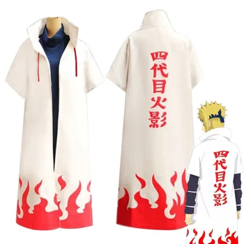 Anime Naruto Cosplay Kapper Fjerde Yondaime Hokage Namikaze Minato Uniform Sjette Hokage Kakashi Mænd, Drenge Kapper Halloween Kostume
