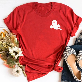 Halloween Ghost Shirt Æstetiske Kvinder Plus Size 2020 Mode Halloween Gave Ghost T-Shirt Japansk Koreansk Tøj Tegnefilm