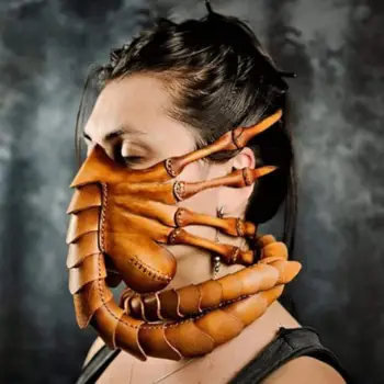 Knus Ansigt Fremmede Halloween Masker Latex Horror Maske Scorpion Masker Unik Fest Cosplay Maske Diskoteker Klubber Fødselsdage Parter Masker