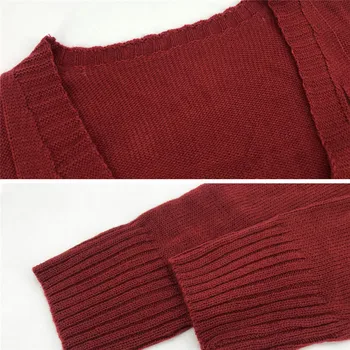 ANJAMANOR Sexy Sweater 3 delt Sæt langærmet Cardigan Afgrøde Top Nederdel Vinter Tøj til Kvinder Tøj Matchende Sæt D34-EZ37