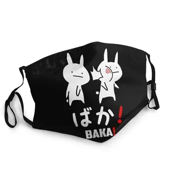 Sjove Animationsfilm Baka Kanin Slap Åndbar Munden Ansigtsmaske Mænd Japansk Manga-Meme Gave Anti Støv Haze Maske Respirator Dæmpe 52373