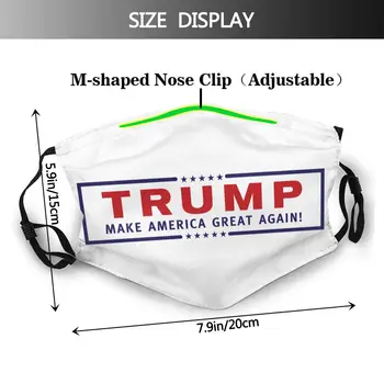 DONALD TRUMP Gøre Amerika Store Genanvendelige Ansigt Maske med Filter PM2.5 Anti Tåge, Støv Beskyttelse Cover Respirator Munden Dæmpe