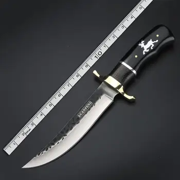 Offentlig smedet kniv jagt kort kniv camping vilde overlevelse kniv selvforsvar lige kniv med fast blad