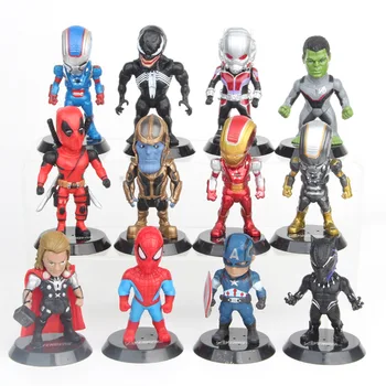 12pcs/set Avengers Captain America Spider-Man, Iron Man, Thor, PVC-Action Figurer Model Dukke Samling Fødselsdag Gave Legetøj