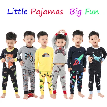 100 Bomuld Fuld Ærmer Bomuld Drenge Nattøj Børn Flyvemaskine, Pyjamas Til Børn Piger Pyjamas Pijama Unicornio Infantil Pijamas