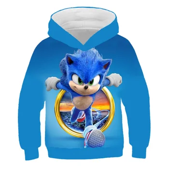 2020 Foråret Tegnefilm Sonic Hætteklædte Sonic the Hedgehog Hoodie Kids Pige Sweatshirt Trendy Mode Drenge Jakke Børn Pullover Top 5502