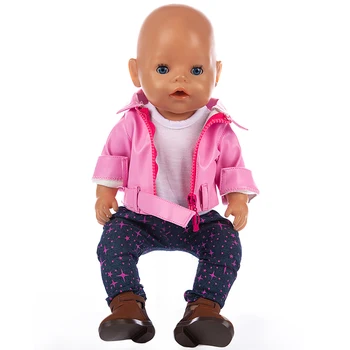 Læder Passer Dukke Tøj Baby nyfødt Passer til 17 tommer 43 cm Dukke Tilbehør Til Baby Festiival Gave