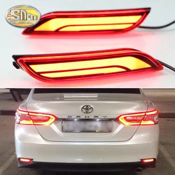 SNCN 2STK Multi-function-LED Reflektor Lampe tågebaglygte Bageste Kofanger Lys Bremse Lys Til Toyota Camry 2018 2019