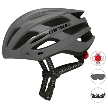 Ultralet Cykling Hjelm Med Aftagelig Visir Beskyttelsesbriller Cykel Baglygte Intergrally-støbt Mountain Road Cykel, MTB Hjelme