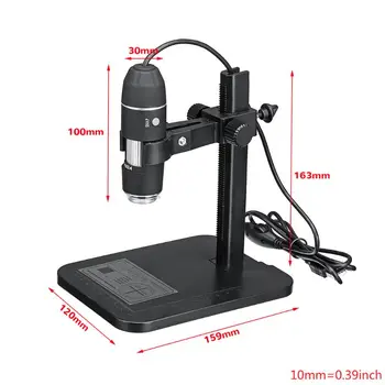 1600X 8LED USB Digital Mikroskop Endoskop 5segment Zoom Kamera Forstørrelse 24bit