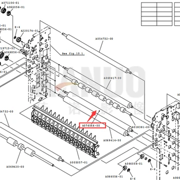 (2pcs/masse) A076046/A076046-00 FORHÅND ROLLER for Noritsu QSS 3201/3202/3203 Serie Minilab
