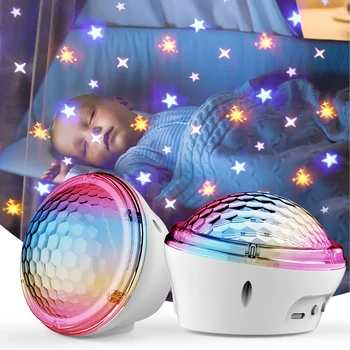 Star Projektor Lys USB-LED-Stjernede Nat Lys 4-Farve Fjernbetjening Timing Projektion Lampe til Fest, Fødselsdag, Bryllup Indretning 56438