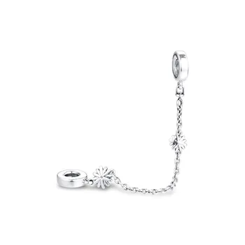 Passer til Armbånd Femme Foråret Charms Smykker Mode Daisy Blomst Kæde 925 Sterling Sølv Perler til smykkefremstilling