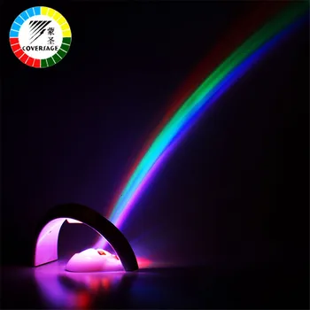 Coversage Rainbow Nat Lys Projektor Børn Børn Baby Sove Romantisk Led Projektion Lampe Atmosfære Nyhed Hjem Lamper