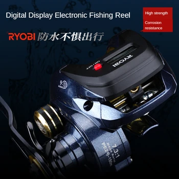 RYOBI Digital Display Elektronisk fiskehjul Counter Baitcasting Reel Hurtig hastighed glat og uhindret indser hurtigt vende tilbage 5761