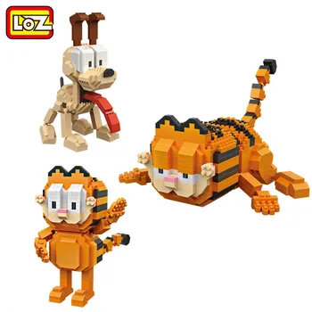 Nye LOZ Kawaii film tegneserie kat hund dyr Futte Garfield plast byggesten, action figurer, pædagogisk legetøj 9757 9758 9759 5817