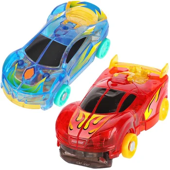 Klassisk legetøj Screechers Vilde Burst-Hastigheden Deformation Bil Handling Figur 360 Graders Brast Transformation Bil Toy Rød