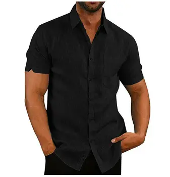 Mænd ' s Casual Luxury Formelle Stilfulde Slim Fit Skjorte kortærmet Slim Fit Business Skjorter Toppe Sociale Bluse Formelle Bluse 5879