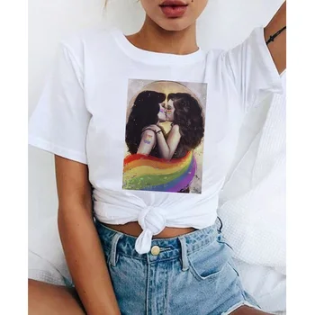 Lgbt-t-shirt biseksuelle Kærlighed Vinder lesbian gay kvinder, lesbiske rainbow top t-shirt kærlighed er kærlighed tshirt t-shirts kawaii kvindelige 6067