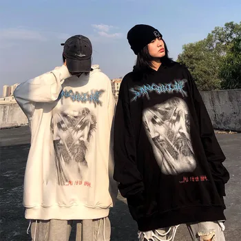 Efteråret Kpop Hættetrøjer Kpop Kvinder Mænd Løs Damer Særlige Kvindelige Par Sweatshirts Drenge Hip Hop Japan Mode Harajuku-Hættetrøje
