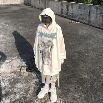 Efteråret Kpop Hættetrøjer Kpop Kvinder Mænd Løs Damer Særlige Kvindelige Par Sweatshirts Drenge Hip Hop Japan Mode Harajuku-Hættetrøje
