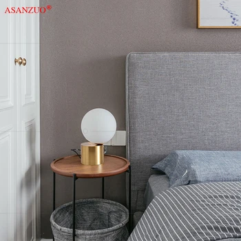 Ny Nordisk Glas bolden bordlampe soveværelse sengelampe husstand enkelt og moderne stue kolonne bordlampe 60945