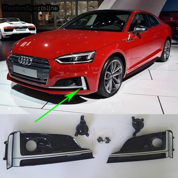 For Audi S5 A5 Foran Tåge lys tåge lygte Dække Gitter i Grill Bil Styling 2017 2018 2019 S5 A5 S linje
