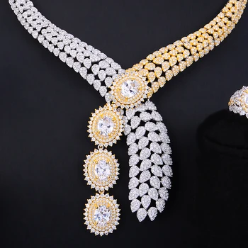 GODKI Luksus 4STK Afrikanske Smykker Sæt Til Kvinder Bryllup Cubic Zircon Crystal CZ Engagement Dubai Brude Smykker Sæt