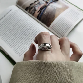WANTME Virkelige 925 Sterling Minimalistisk Marokkansk Stil Ring For Fashion Kvinder Geometriske Fine Smykker Tilbehør Gave 2020