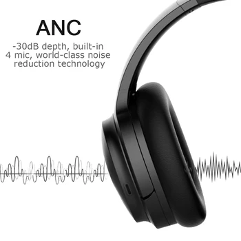 Cowin SE7 Fone ANC Aktive Noise Cancelling Bluetooth-Hovedtelefoner Trådløst Headset med apt-x mikrofon til phones-30dB niveau