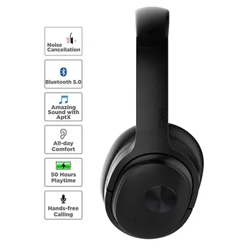 Cowin SE7 Fone ANC Aktive Noise Cancelling Bluetooth-Hovedtelefoner Trådløst Headset med apt-x mikrofon til phones-30dB niveau