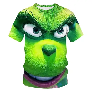 2020New all over Print af 3d-tshirt mænd Sjove Grøn t-shirt Trykt Sommer O-Hals Daglige Afslappet Sjove T-shirt Grøn monster T-shirt