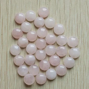 2018 mode top kvalitet natursten pink runde CAB FACETSLEBET sten perler til smykker Tilbehør 12x12mm engros 50stk/masse