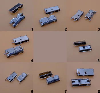 8 modeller med HI-Speed Micro USB 3.0 Kvindelige 10Pin SMD Type B SMT Socket PCB Stik til Lodning Mobile Harddiske
