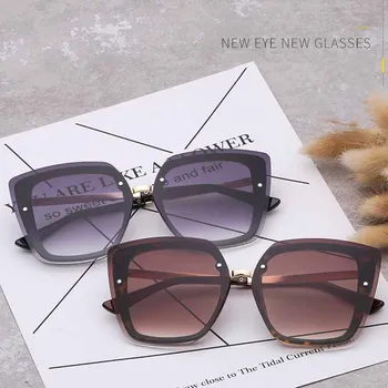 DRESSUUP Nye Store Kasse Cat Eye Solbriller Retro Trend Europa Og Amerika Solbriller Vilde Mænd Og Kvinder Mode Solbriller UV400