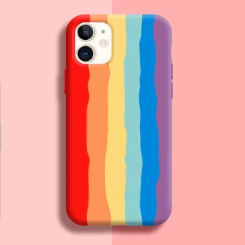 Cases Til iphone iphone11 6 6s 7 8 12 X XS-XR-Max Plus Pro 2020 Ny Farve Rainbow Silikone Eksisterende Beskyttende Covers 6404