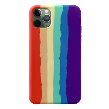Cases Til iphone iphone11 6 6s 7 8 12 X XS-XR-Max Plus Pro 2020 Ny Farve Rainbow Silikone Eksisterende Beskyttende Covers