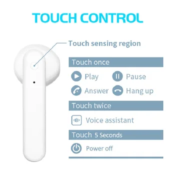 Touch Kontrol Trådløse Bluetooth-Hovedtelefoner Hovedtelefonerne Øretelefoner TWS Sport Stereo Headset Vandtætte ørepropper Til telefon telefon
