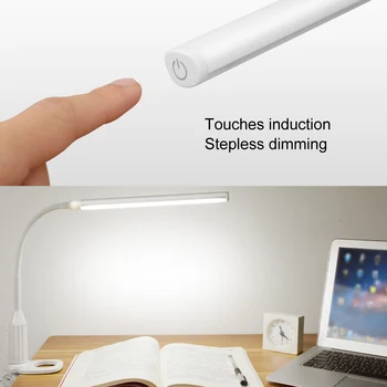 LED Clip Light USB-Fleksibel Dæmpbar Desktop Lys Til at Læse Tatoveringer Nail Art Beskyttelse af Øjne bordlampe Wenxiu Skønhed Søm Lampe