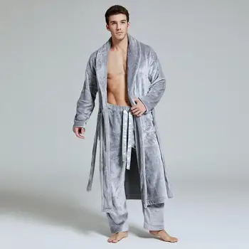 Mænd og Kvinder Vinteren Pyjamas, der Passer Sætter Natkjole Badeværelse med Lange Bukser Loungewear Sæt 6467