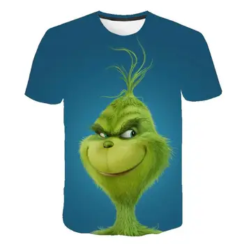 Nye 3D-printet T-shirt film grønne grinch T-shirt top mode søde dyr mønster mænd og kvinder, mode, tøj, T-shirt