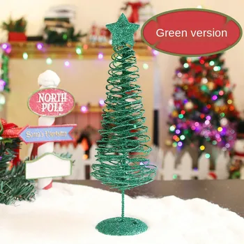 Mini-Christmas tree decor træ Mini jern wire træ julepynt til hjem tree dekoration kunstig træ