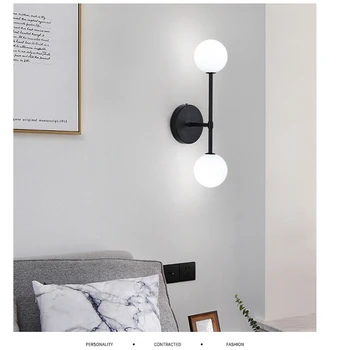 Nordisk Minimalistisk Væg Lampe til Soveværelset med G9 pære Indendørs Væg lamper Wall Sconces Belysning til Sengen Cool Hvid