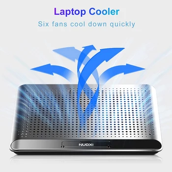 Aluminium Legering Laptop Cooler Stå, Bærbare Ultra Slim Stille Notebook Køler Bærbar PC Cooling Pad