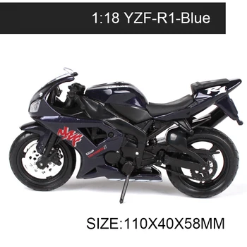 Maisto 1:18 Motorcykel Modeller YZF-YZF R1-R7 ROAD STAR TT-R 250 Race Model Base Trykstøbt Moto Børn, Legetøj Til Gave Samling